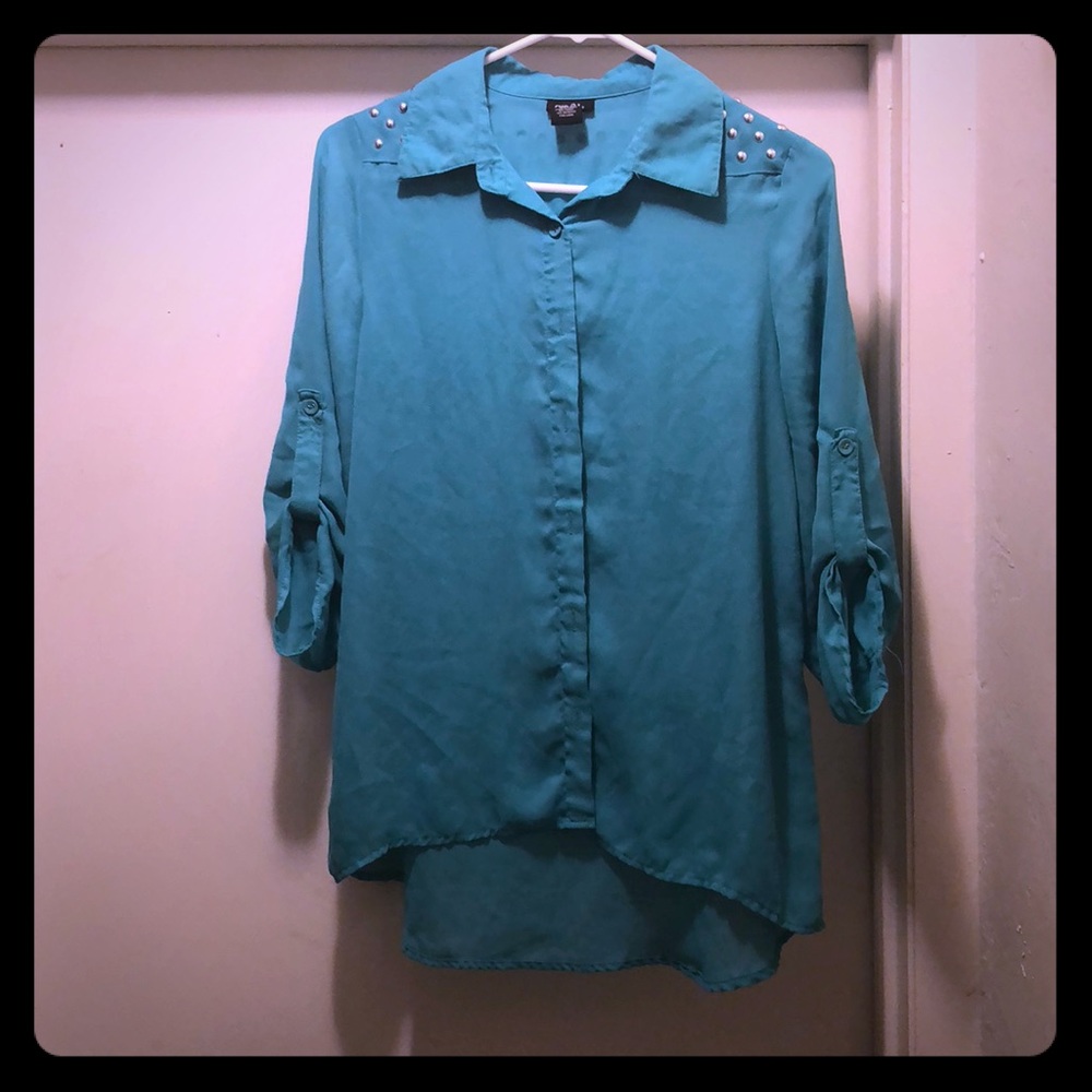 Teal shirt